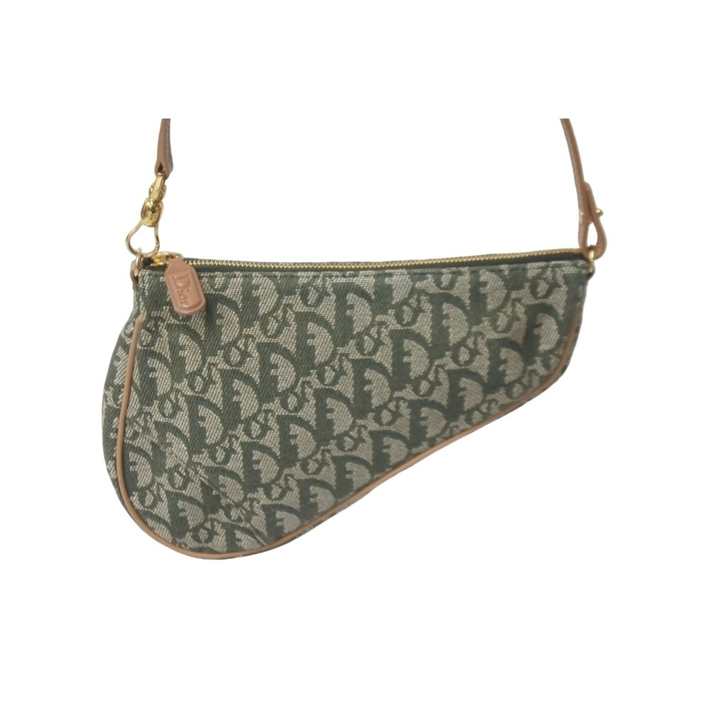 Dior Bag One Hobo Trotter Khaki Saddle Christian Shoulder - Picture 1 of 9